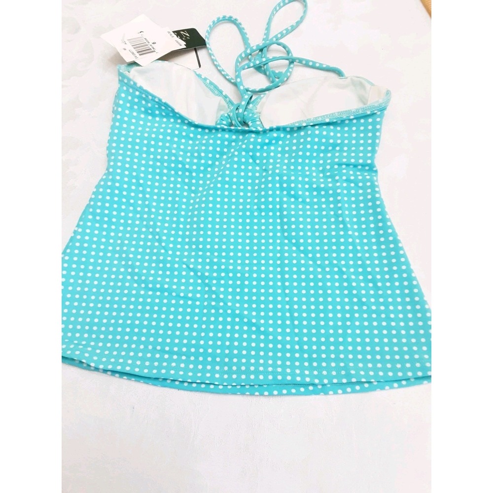Ralph Lauren Separates Top Womens Size 6 Blue White Polka dots Swim Halter - Picture 8 of 16